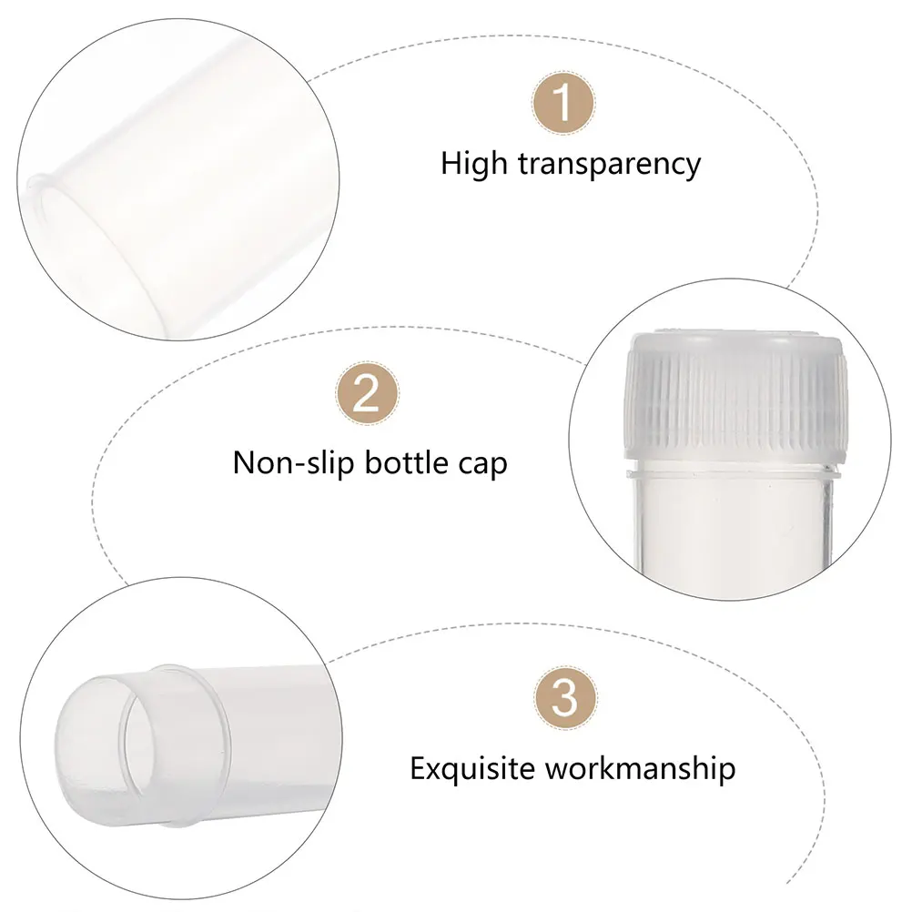 

120Pcs Plastic Vials Leak Proof Refillable Bottles 5ml Travel Clear Sample Container Storage Case Refillable Bottles