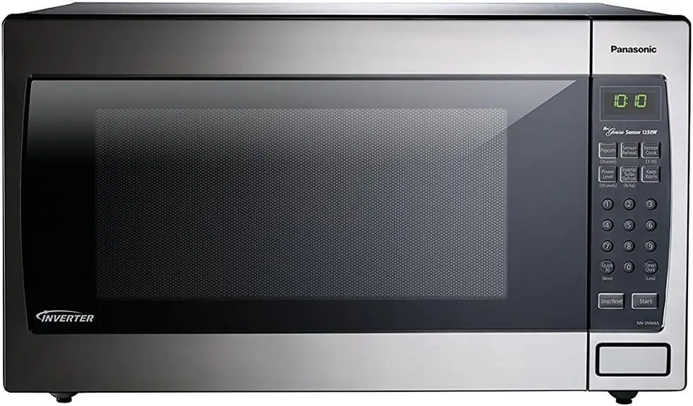 

Microwave Oven NN-SN966S Stainless Steel Countertop/Built-In with Inverter Technology and Genius Sensor, 2.2 Cubic Foot, 1250W