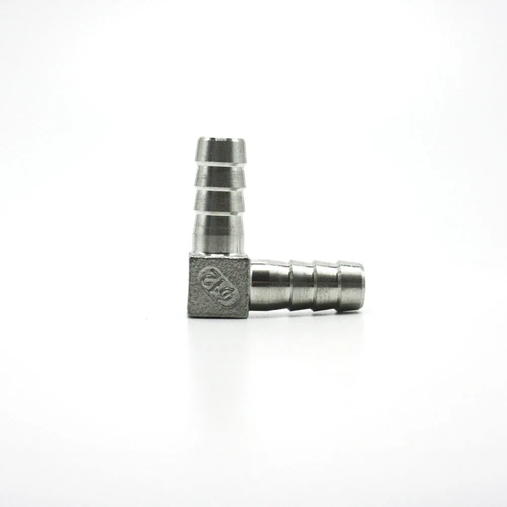 Conector de Mangueira em Aço Inoxidável 304 Tipo L Y de 6-25mm, Conector de Mangueira em Forma de Y de Três Vias para Água e Óleo