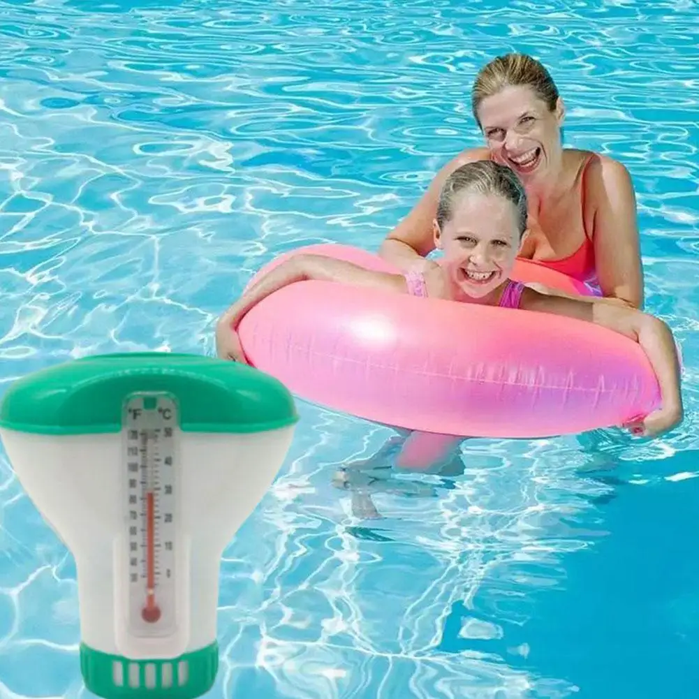 Swimming Pool Floating Chlorine And Bromine Tabs Dispenser With Thermometer Swimming Pool Floating Chemical Chlorine Dispenser view 4