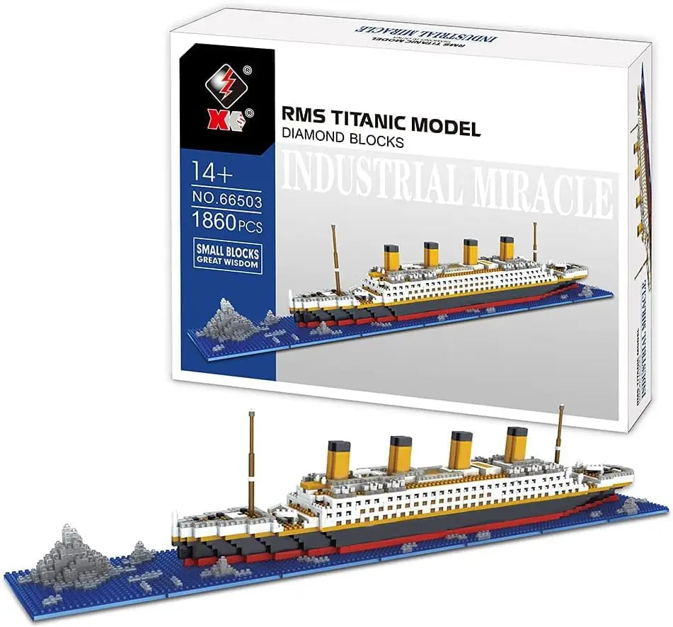 Ensembles de modèles de bateaux en blocs de construction de la série Technic, ensemble de modèles de bateaux de croisière miniatures Diamond 1860, ensembles d'assemblage de bateaux de croisière de la série Technic, compatibles avec les marques les plus courantes.