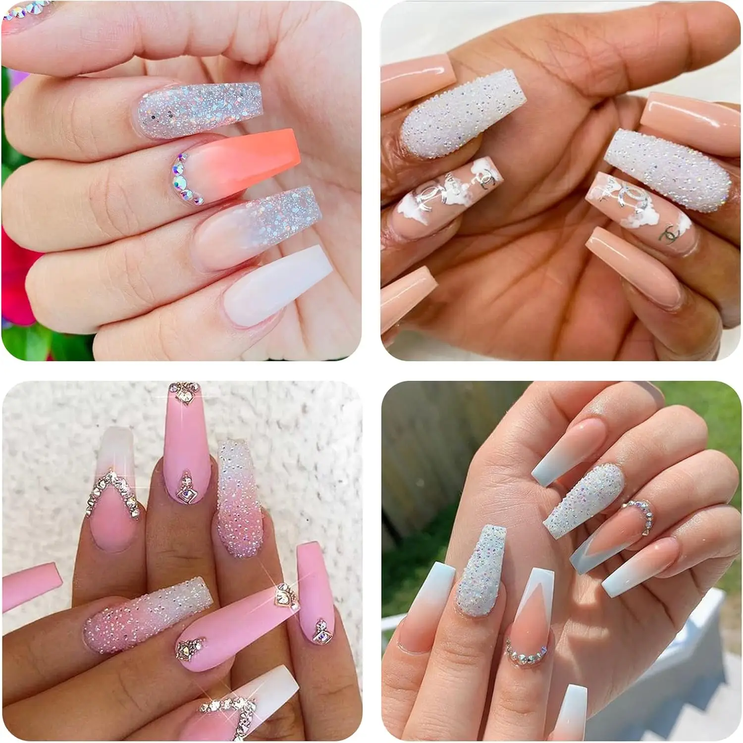 1 Pudełko 1.2mm Mikro Koraliki do Paznokci Diamenty Przezroczyste/AB Mini Cyrkonie do Paznokci Aurora Ozdoby do Paznokci Małe Diamenty Dekoracja do Manicure