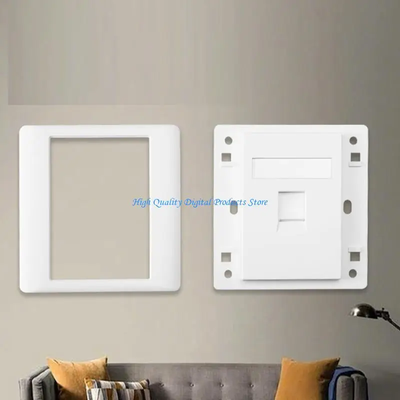 U2JE Strong Multple Port Wall Plate Low Profile Internet Wall Plate for Cat5E Cat6 Cord