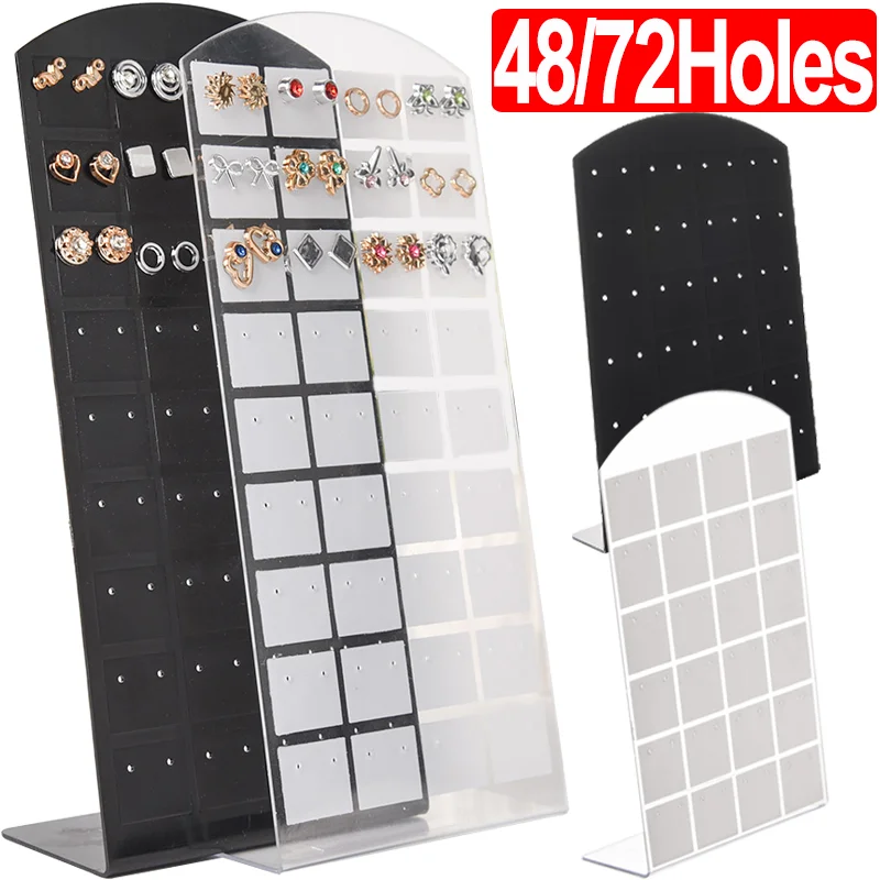 Transparent Plastic Display Panel Bracket Earrings Display Rack Showcase Holder Simple Fashion Storage Tool Jewelry Stand Card