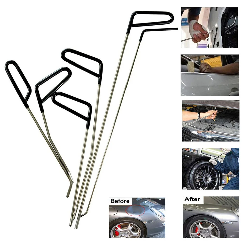 Auto Haken Stangen Paintless Dent Repair Hagel Remover Haken Stangen Kits Auto Körper Dellen Edelstahl Hände Werkzeuge – Detail 2