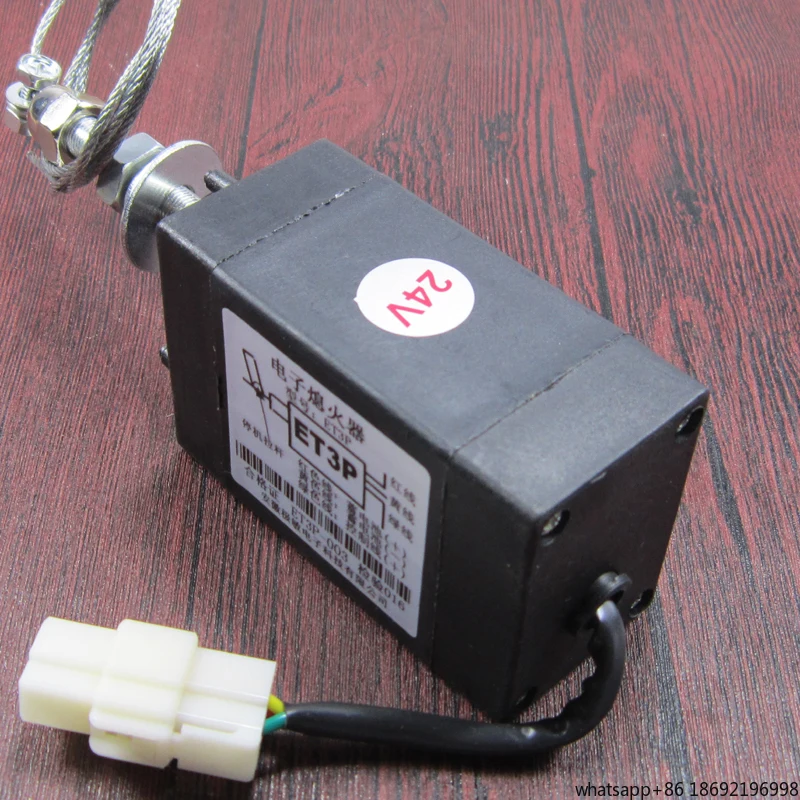 Excavator, shovel, car, marine generator, flameout, fuel cut-off, shutdown, and parking solenoid valve