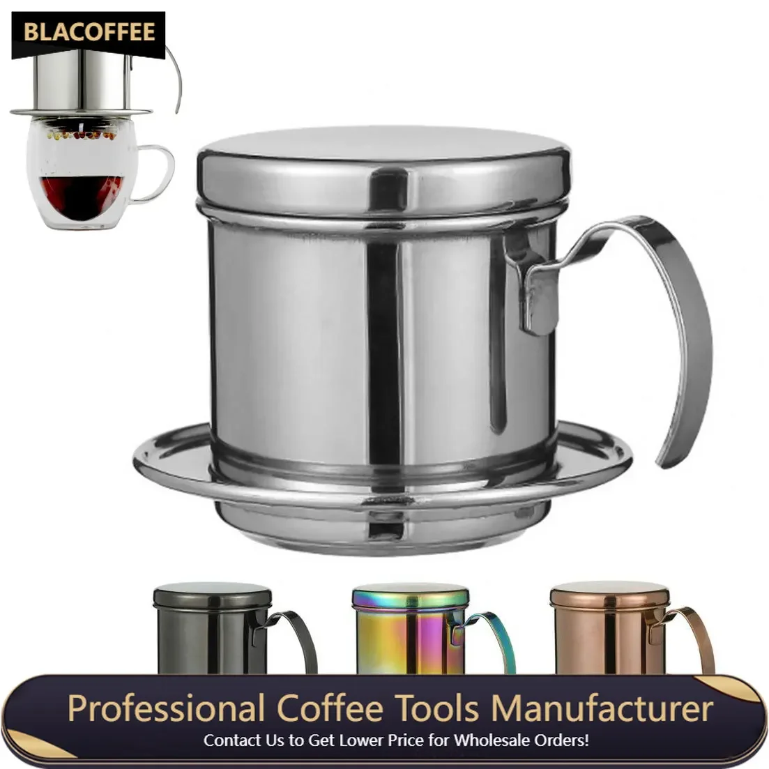 

Coffee Filter Stainless Steel Drip Filter Pot Replacement Washable Coffee Pot Dripper Cup