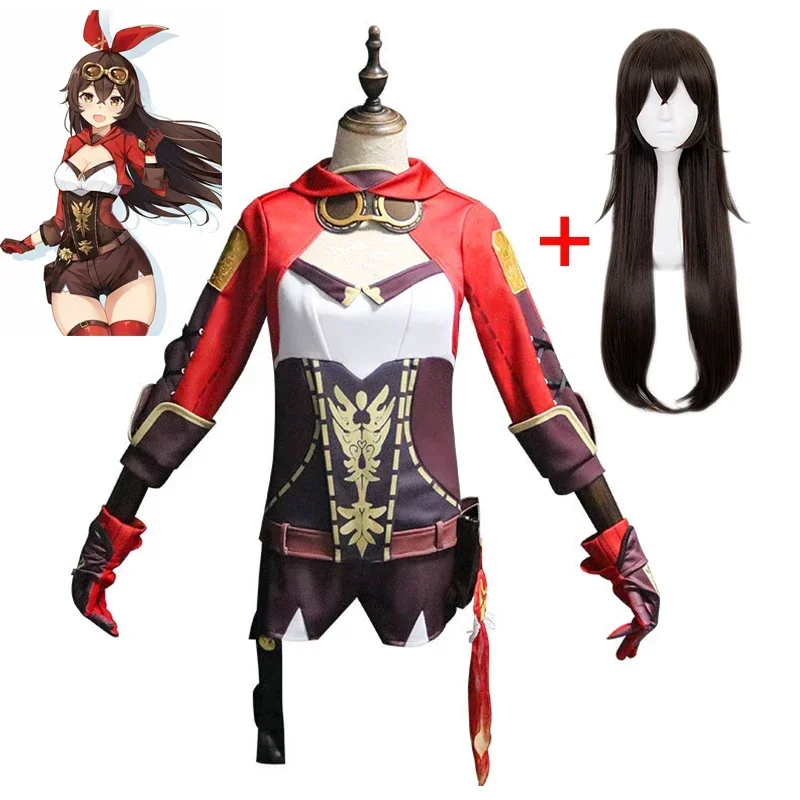 

Anime Genshin Impact Amber Full Cosplay Performance Costume Halloween Women's Funny Costume Including Glasses Headwear Gloves So