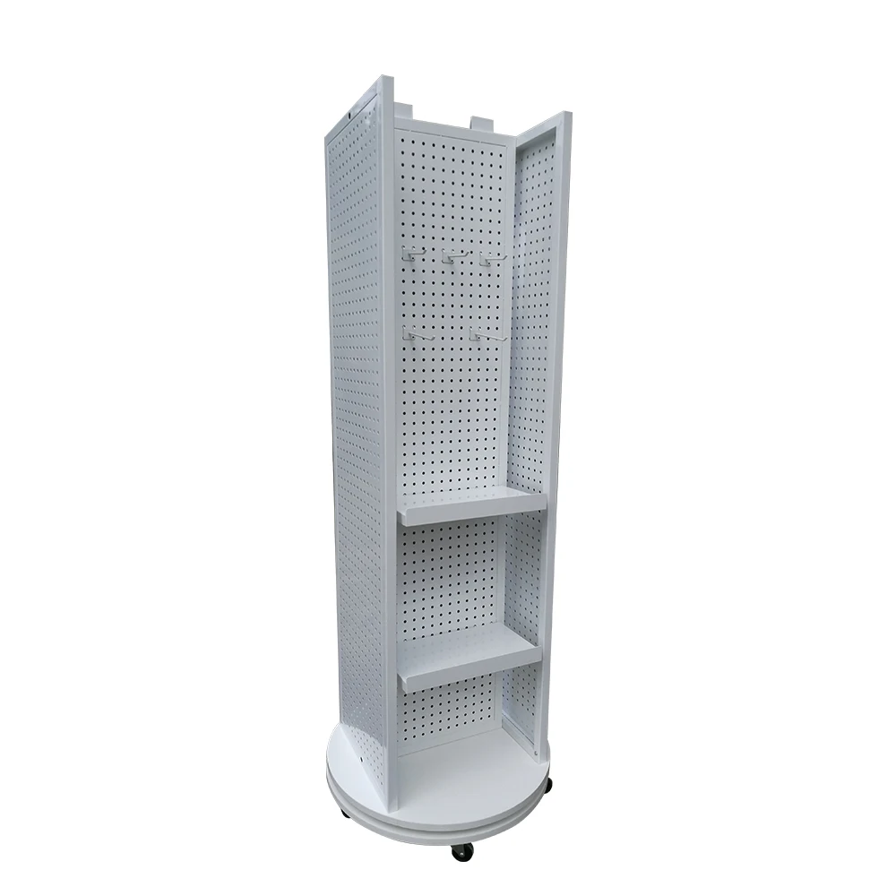 Removable Detachable Metal Display Stand Bracket Environmentally Friendly Floor Rotary Nail Board Panel Hook