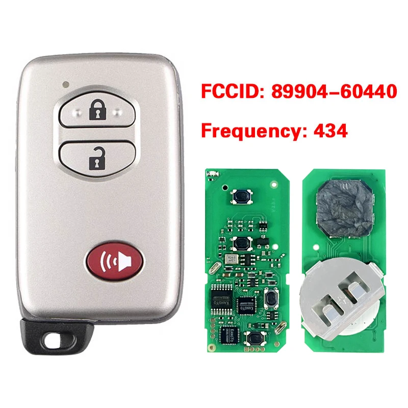 CN007172 Aftermarket Smart Key 3 Buttons 434MHZ 4D67 Chip FCC B77EA PN 89904-60440 Keyless Go For Toyota Land Cruiser J200 2012+
