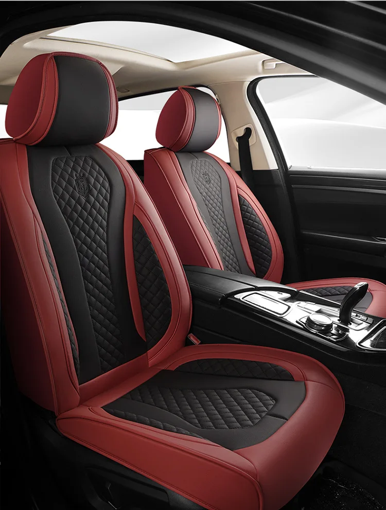 Universal Auto Split Seat Car Full Seat Cover Breathable Comfortable Leather SUV Seat Cushion Full Seats Cover Protection JJ200