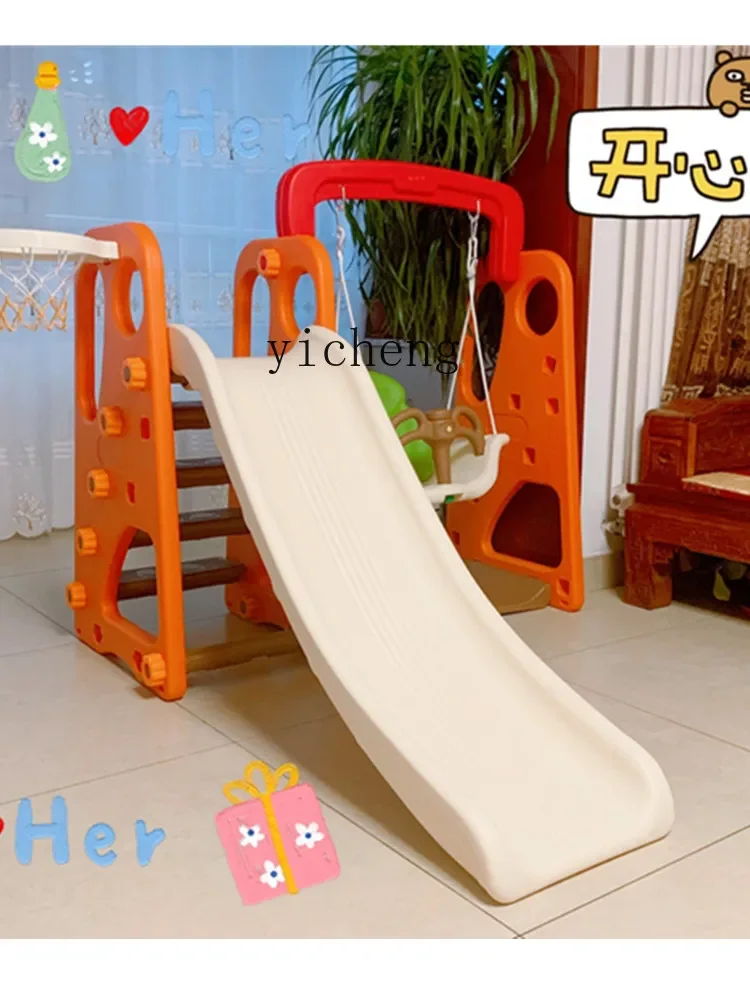 Tqh Slide infantil multifuncional interno e externo brinquedos para bebês slide balanço parque de diversões familiar