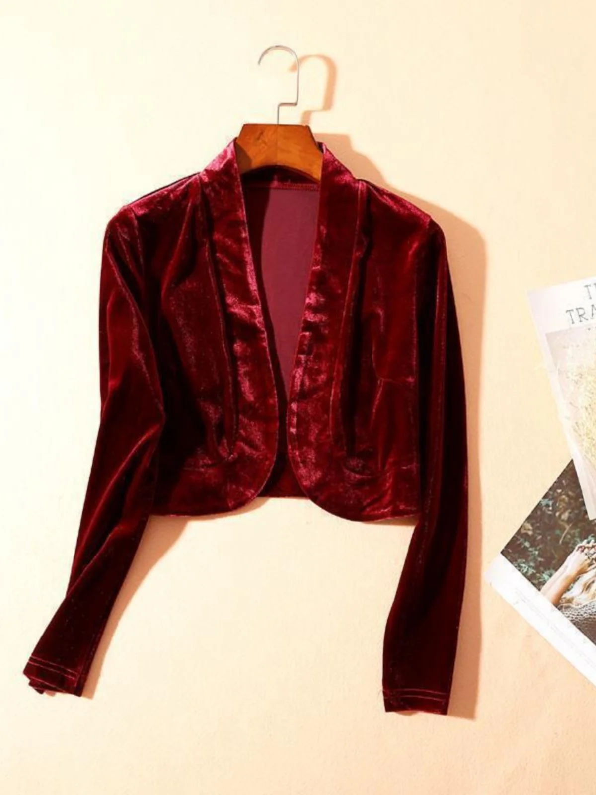 Gold Velvet Short Jacket Women's 2024 Winter New Small Fragrance Style Shawl  Dress Outerwear Large Size Can Shoulder