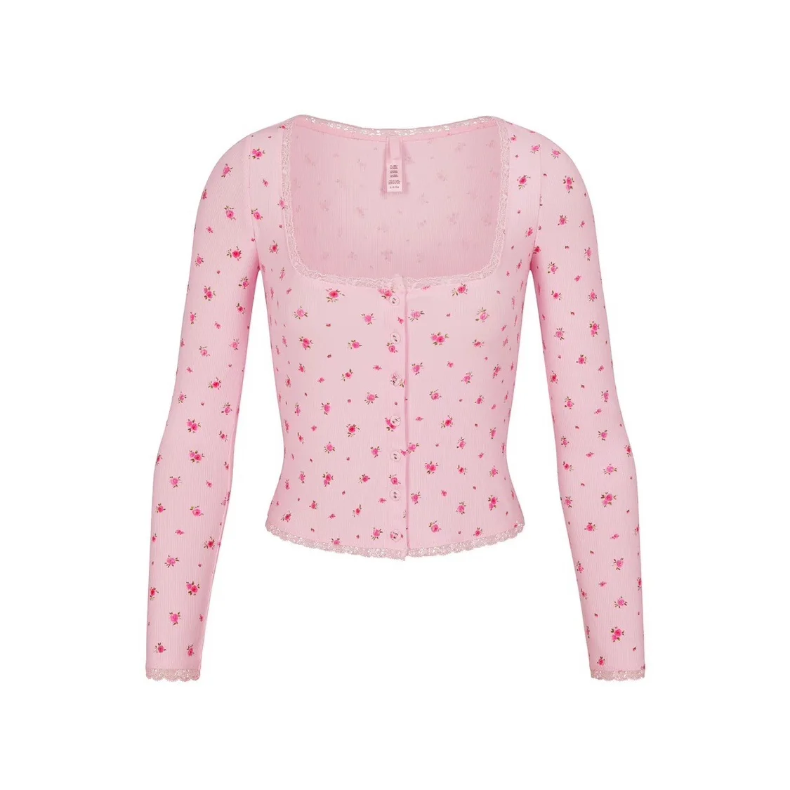 

Kardaian Sle Knitted Lace Trimmed Open Cardigan Base Layer Top T-irt Spicy Girl Long Sve ort Length Printed Knitted