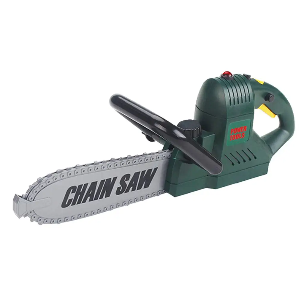 Electric Toy Chainsaw for Kids Preschool Tool Kit Rotating Chain Mechanic Play Tools for Home Repair