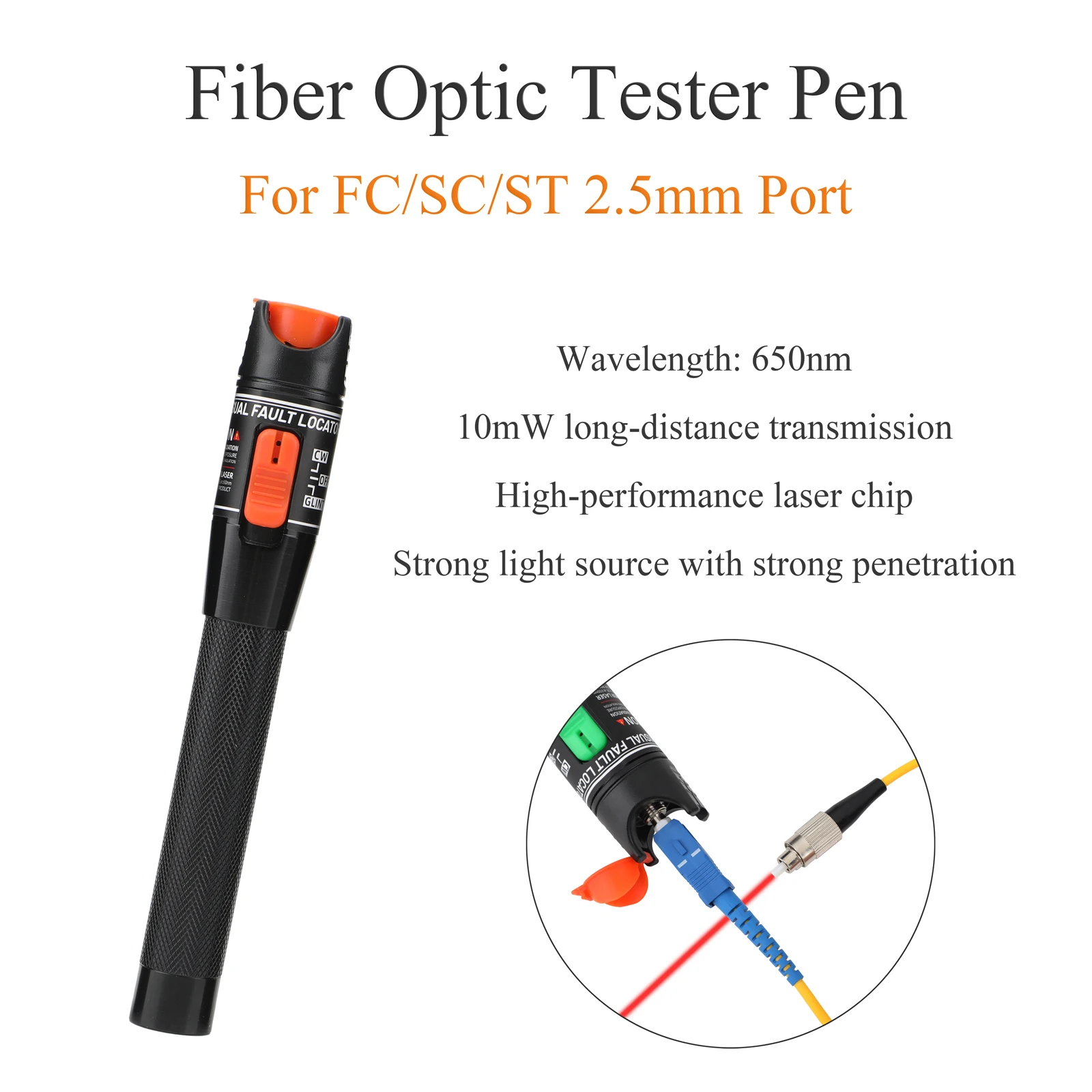 7 in 1 FTTH Cold Splicing Tool Kit Including Fiber Cleaver Fiber Test Pen Optical Power Meter Fiber Stripper Fiber Scissors