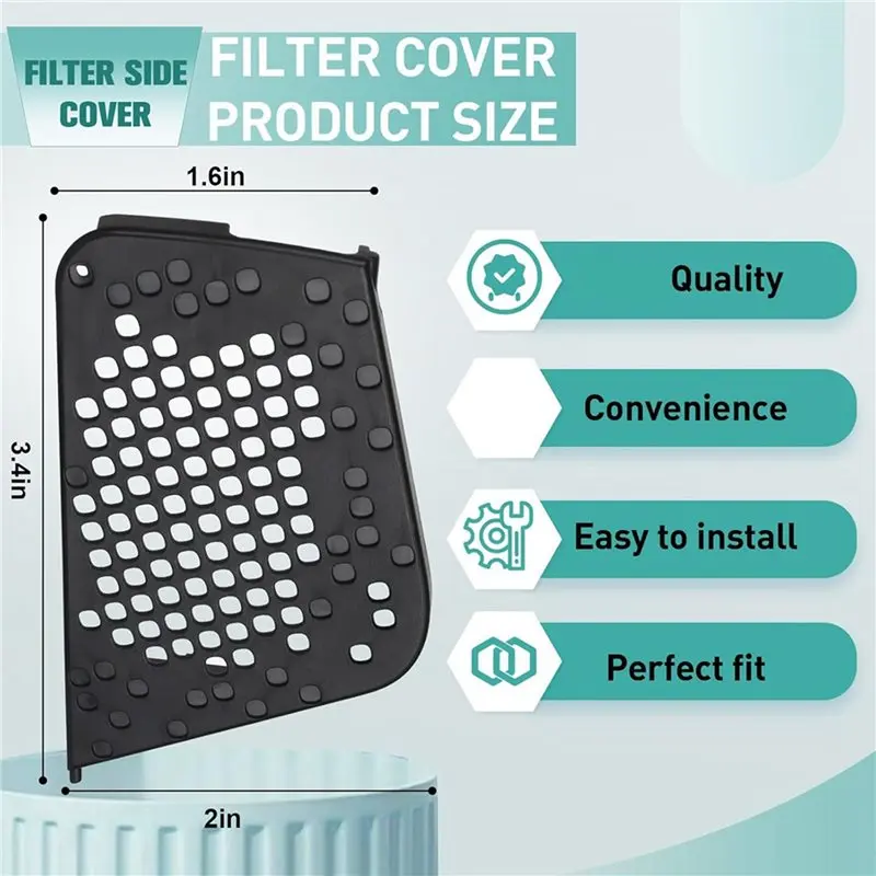 A84G-4 Pack 19729 Filter Side Cover For Airsense 10, Airstart 10, Aircurve 10 CPAP/Autoset/VPAP Machines