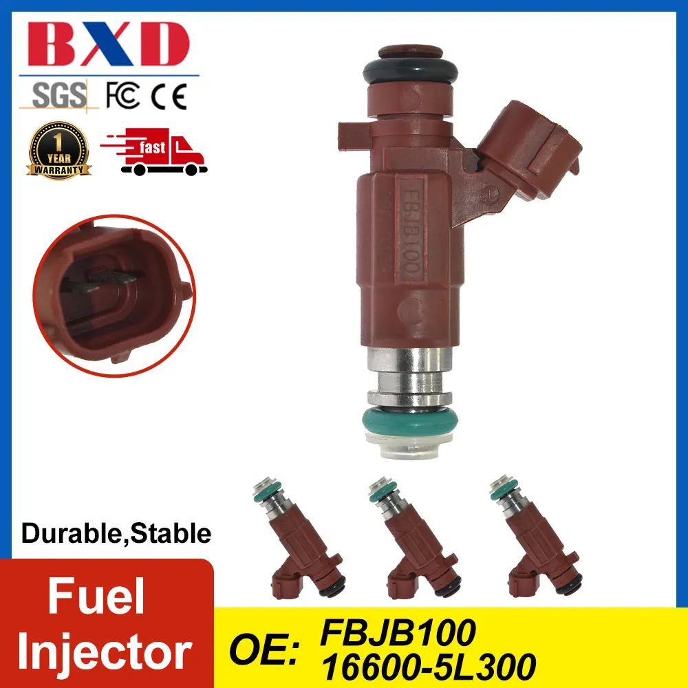 1/4PCS Fuel Injector FBJB100 16600-5L300 For Nissan Sentra 2000-2002 Car Accessories OE 166005L300 Engine Auto Replacement Part