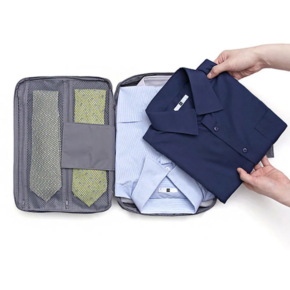 

Водонепроницаемый органайзер для путешествий темно-синего цвета: портативный чехол для одежды и галстуков, устойчивый к сминанию, легкий, компактный, на молнии