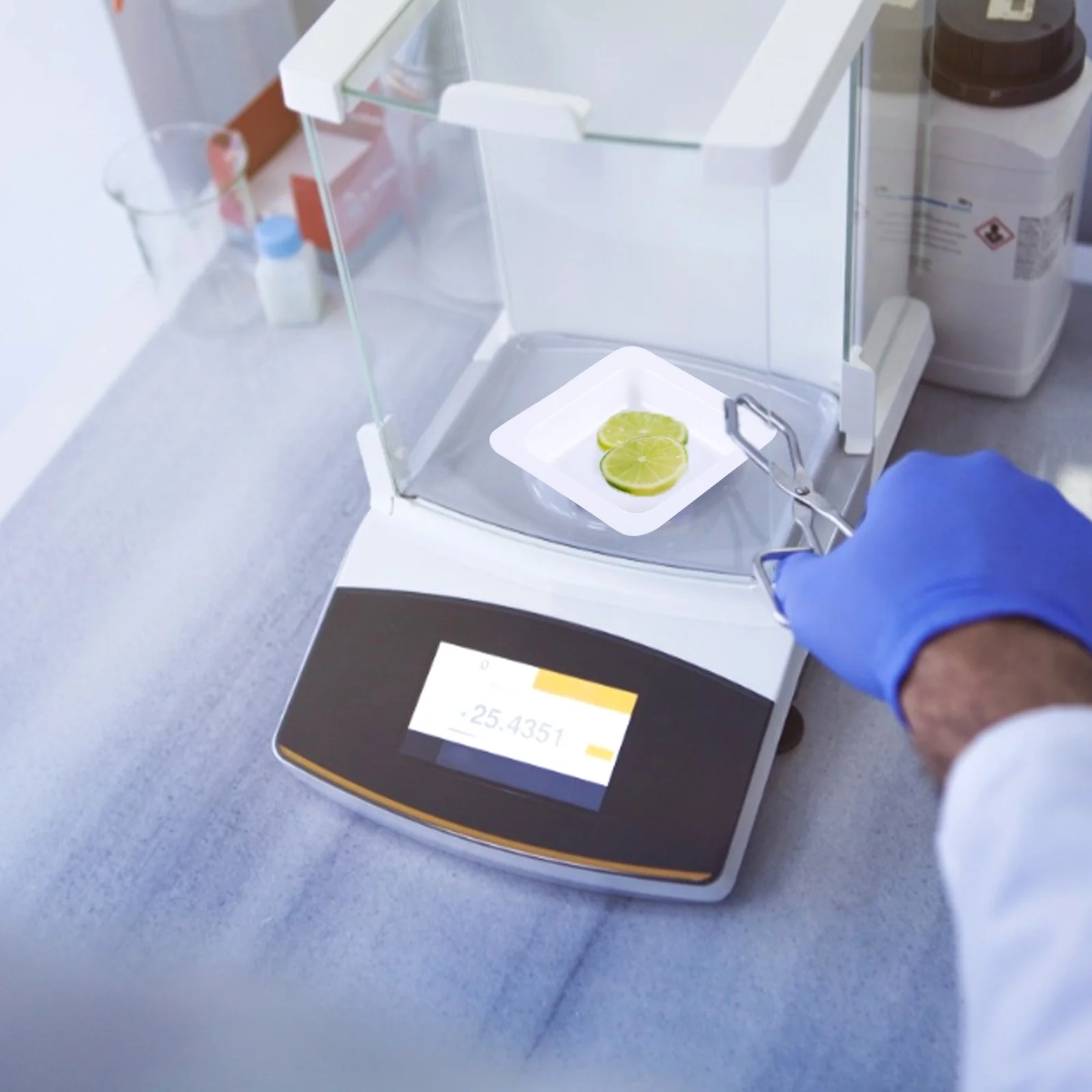 50 قطعة صواني الوزن البلاستيك القابل للتصرف مكافحة ساكنة غير عصا مختبر أطباق وزنها لقياس دقيق للمساحيق و #5