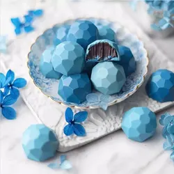 Molde geométrico de silicona para hornear Chocolate, herramienta de fabricación de velas de jabón, Gema de 6 cavidades, Mousse de diamante, pastel, caramelo, cubitos de hielo