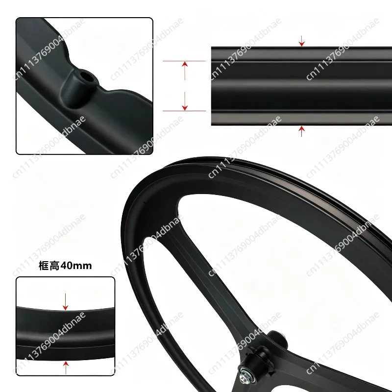 700C Magnesium Alloy 3 Spoke Fixed Gear Wheelset V Brake Single Speed Road Bike Front Rear Wheel