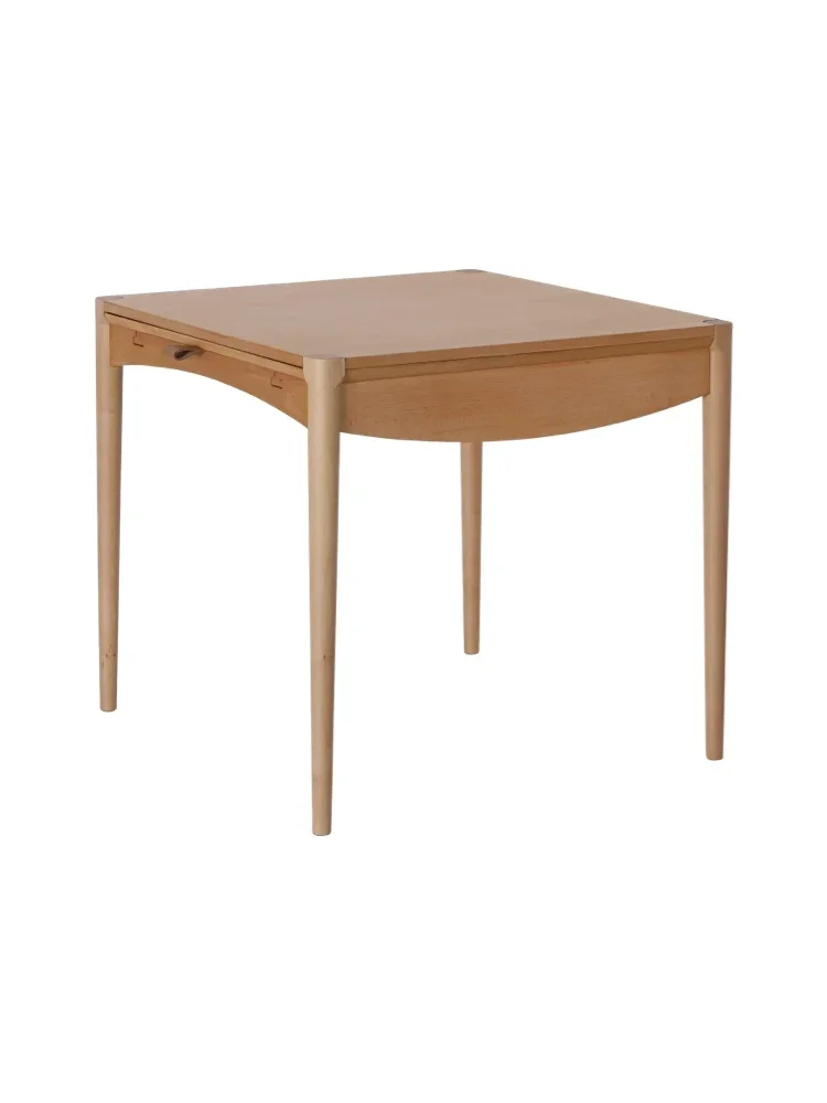 Wave Table Nordic Modern Minimalist Household Small Unit Stretchable Dining Table, Reading Table, Rectangular Table