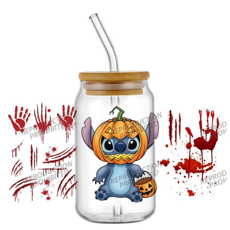popular Halloween Killer series UV DTF Sticker For Cups Bottles Washable DIY Decal home decoration cup wrap