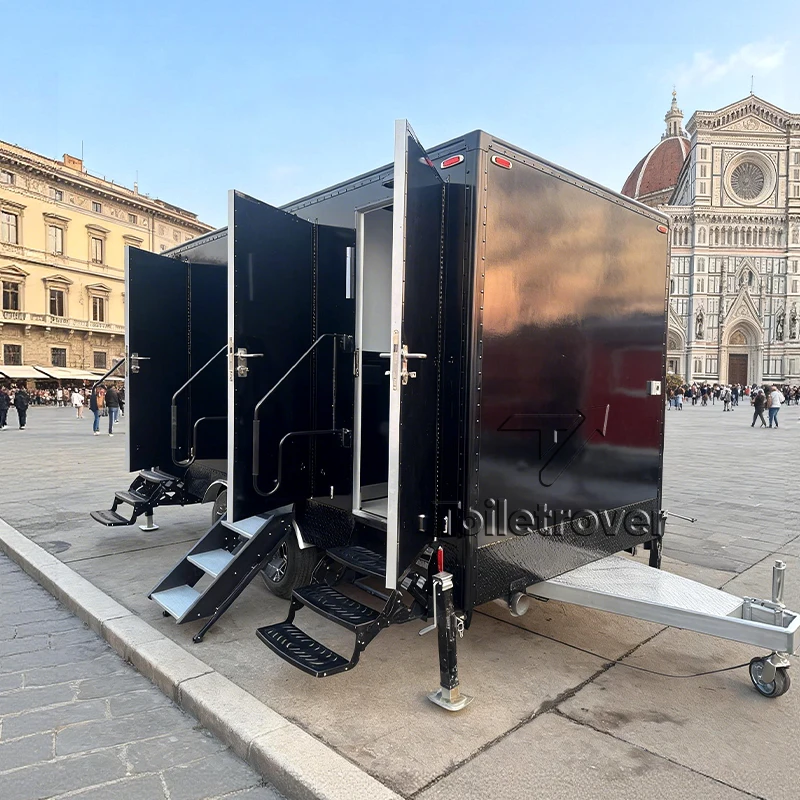 

Мобильный туалет для общественных парков, портативный туалетный прицеп, прочная гигиеничная туалетная кабина для использования на открытом воздухе