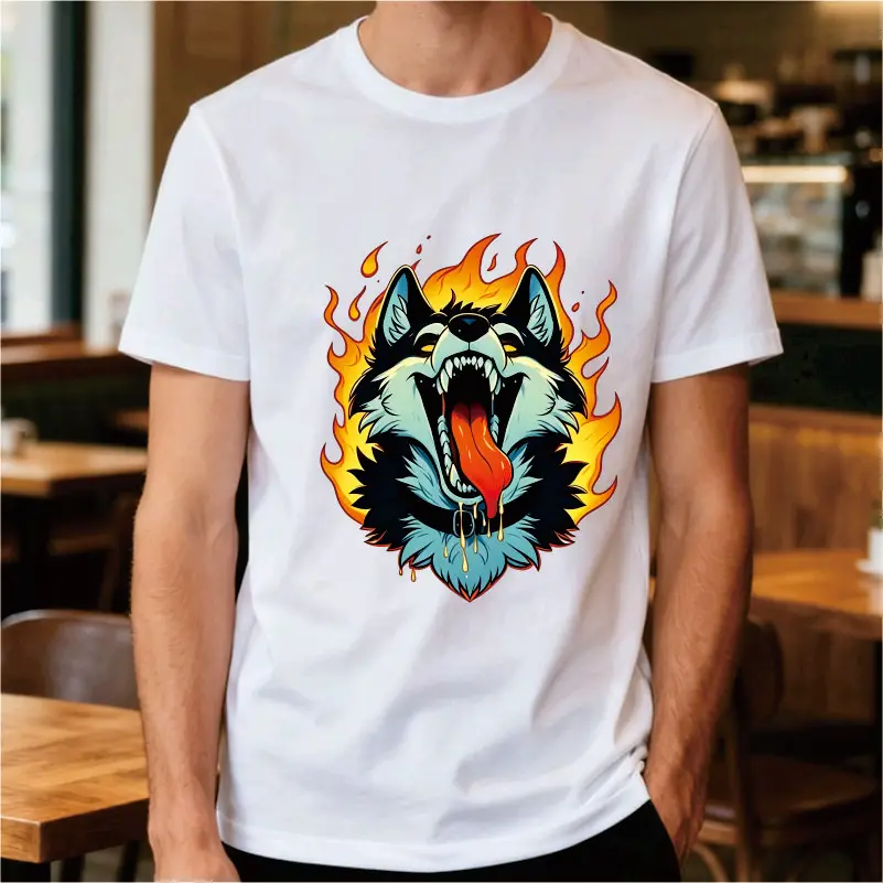 Furry Yiff Fox Shirt Fluffy Lover Merch Gift Fandom Clothing Cosplay Role Play Tops Hot Fox Graphic Tee Men Fashion Streetwear
