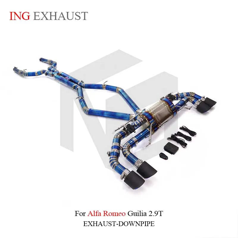 

for Alfa Romeo Giulia 2.9T catback titanium alloy exhaust with remote valve and sound enhancement function. Custom car