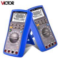 Victor 98A+ Handheld Smart Digital Multimeter LCD Backlight Portable AC/DC Ammeter Voltmeter Ohm Voltage Tester Meter Multimetro