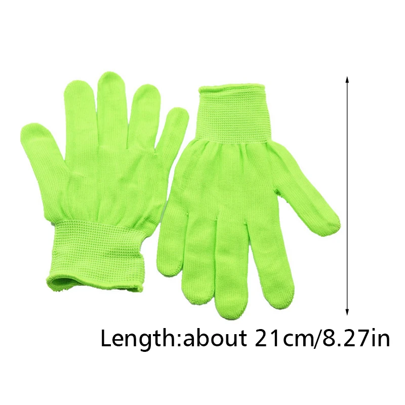 1Pair Fluorescent Green Gloves Neon Party Glow In The Dark Gloves Halloween Birthday Theme Party Decoration Prop Gloves