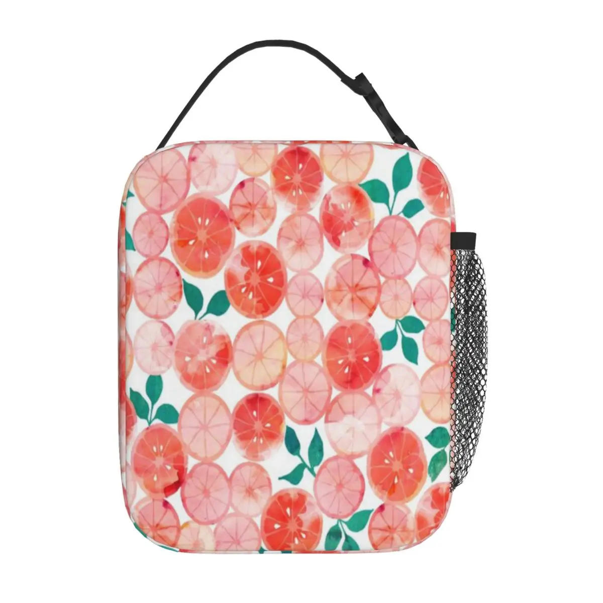 Bestselling Bright Summer Fruit Abstract Commuter Lunch Bag Road Trip Insulated Food Bag