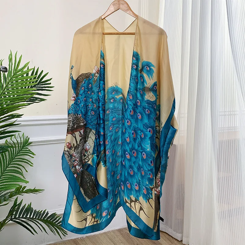 Summer New Poncho Fashionable Women's Outdoor Beach Towel Sunscreen Cape Shawl Versatile beach vacation Cloak P2