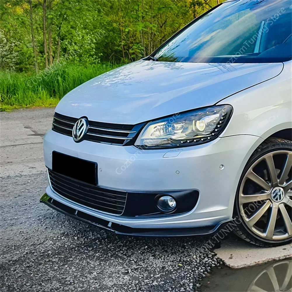 Image of Für VolksWagen Touran MK2 1T3 3Pcs Frontschürze Lip Spoiler Splitter Diffusor 1,4 TSI 1,6 TDI 2,0 TDI 2010-2015 Bodykits Tuning