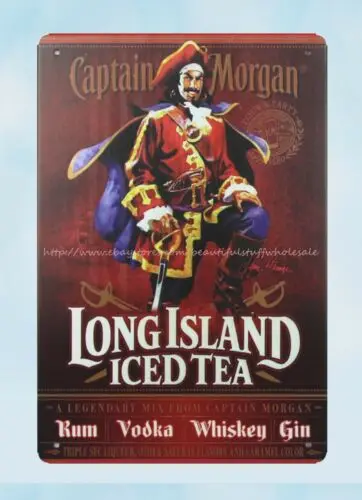 Long Island Iced Tea rum  Vodka Whiskey Gin metal tin sign