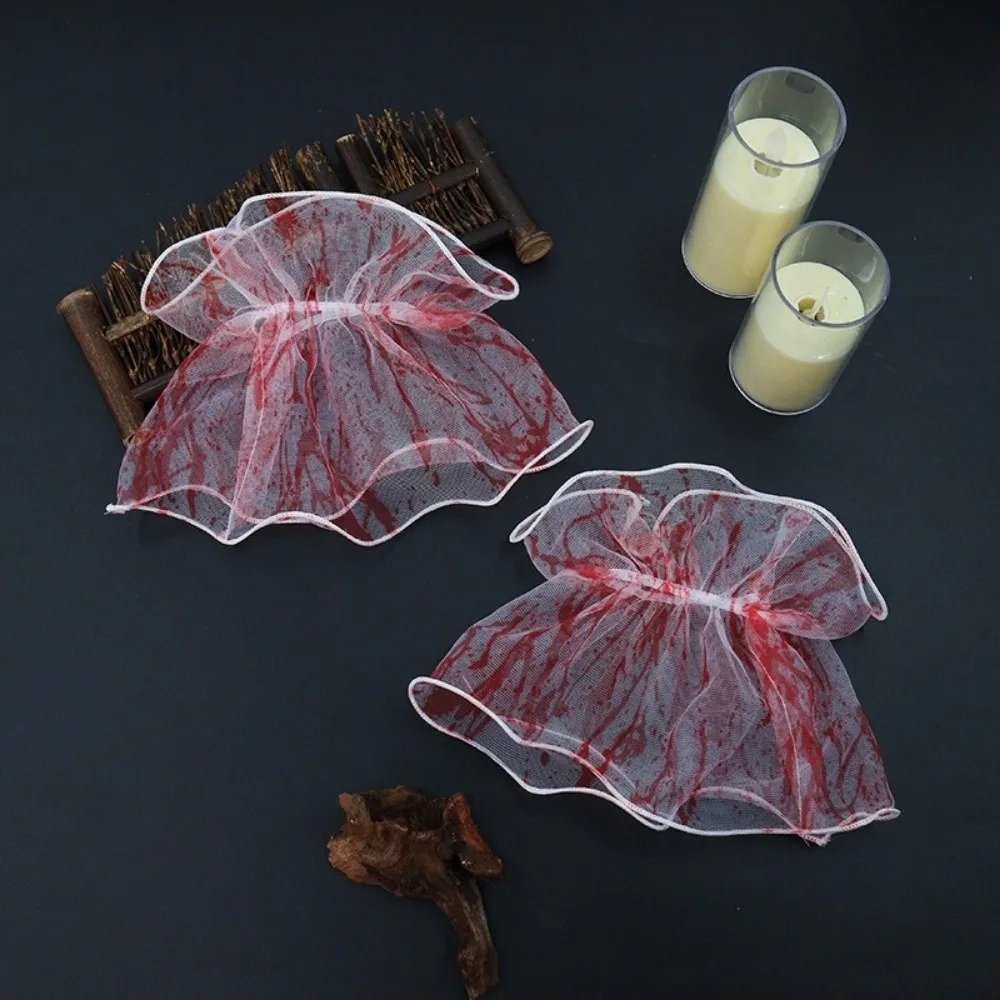 

Rose Halloween Bridal Headwear Gothic Dark Hairpin Lace Hair Clip Bracelet Bloodstain Skeleton Skeleton Hand Rose Hairpin