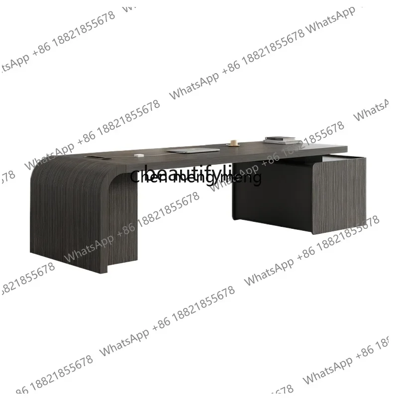 H134 Office, boss desk, president, chairperson's leadership office, high-end light luxury, modern light luxury, large class desk
