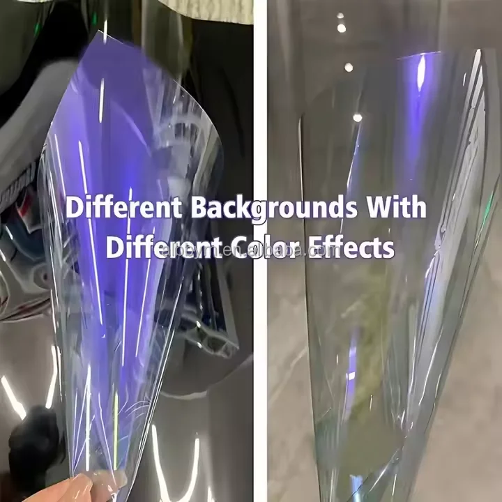 جودة عالية 70% VLT 99% UV السائل الإمبراطوري الأرجواني الزجاج الأمامي طبقة حماية السيارات الحرباء الأرجواني الشمس التحكم نافذة الأفلام