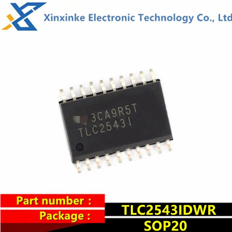 TLC2543IDWR TLC2543I SOIC-20 Analog to Digital Converters - ADC 12Bit 66kSPS Ser Out Prog MSB/LSB First Data Converter ICs