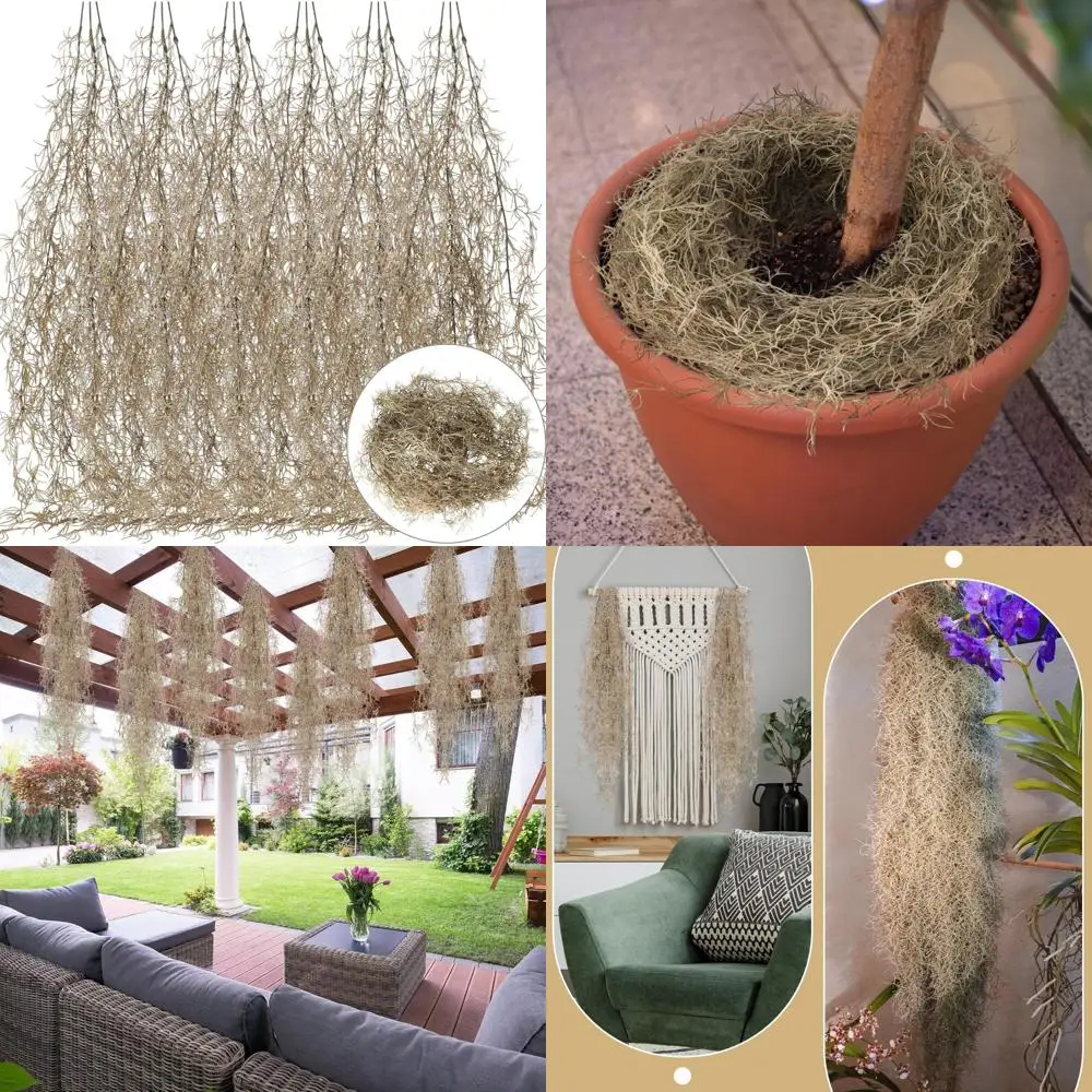 

Artificial Faux Moss Hanging Plants for Halloween Spanish Moss Succulents Vines Swamp Decorations 41 Piece Set