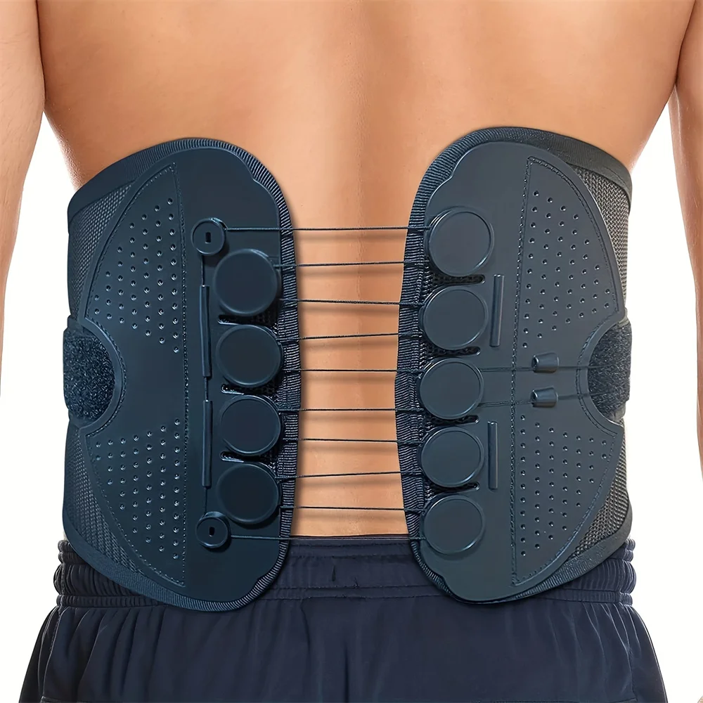 Dual Pulley Waist Support Belt, Orthopedic Back Brace, Lumbar , Posture Corrector, Lower Back Adjustable Waist Support Belt