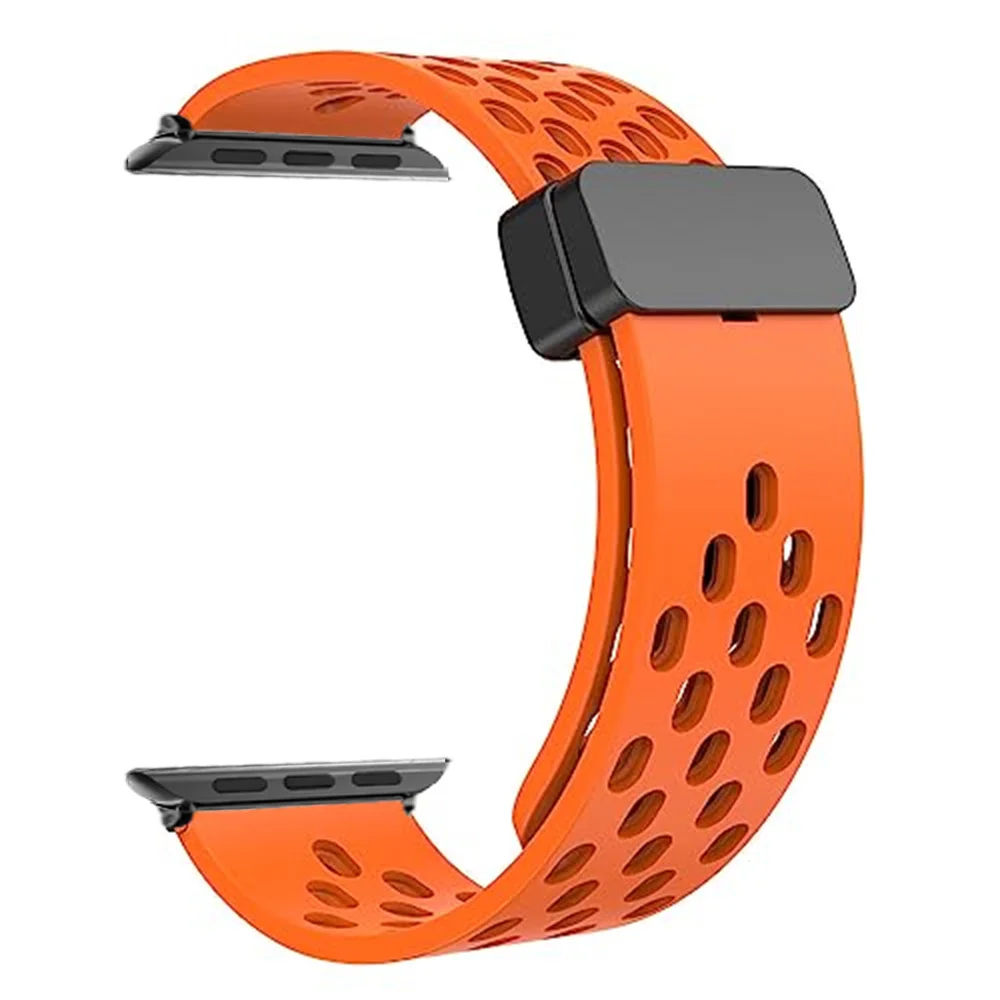 Silicone Strap For Apple Watch band 40mm 44mm 45mm 41mm 38 42 magnetic Sport bracelet iWatch Series se 3 5 6 7 8 9 Ultra 2 49mm