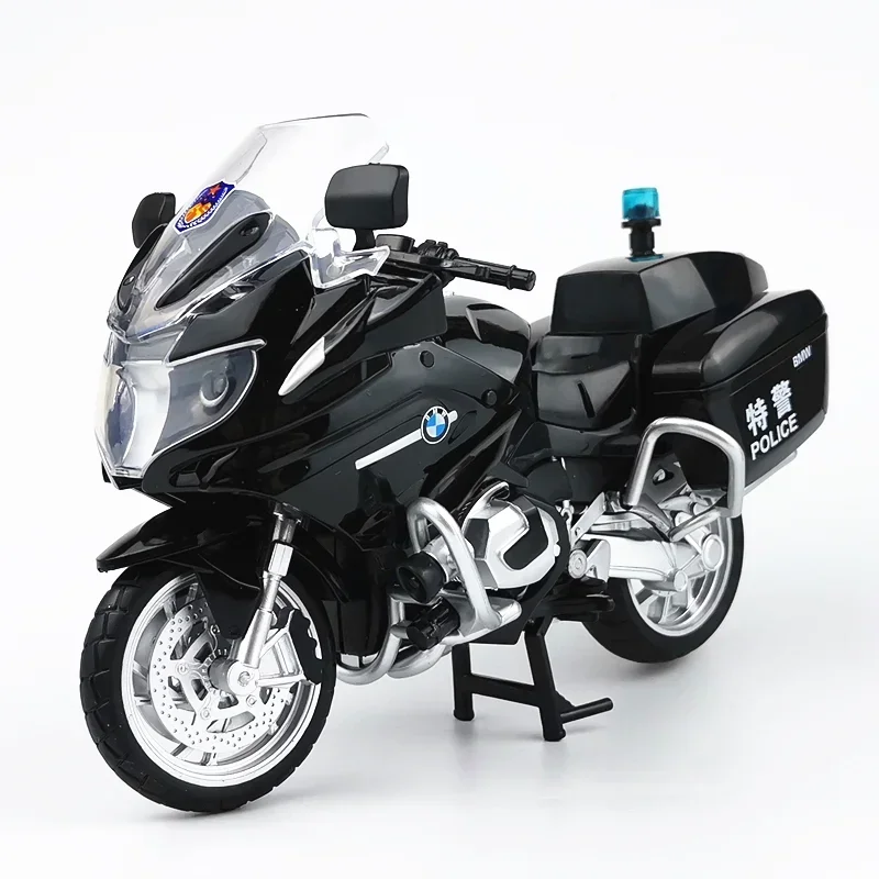 R1250RT-P BMW, mainan Model sepeda motor Diecast polisi 1:12 dengan suara & lampu, hadiah ulang tahun koleksi hadiah Natal