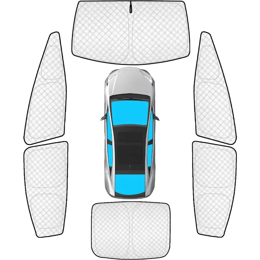

6 шт. утолщенные солнцезащитные козырьки для Prius 20232025, аксессуары, автомобильные оконные чехлы, солнцезащитный козырек для лобового стекла, боковой задний УФ-блок и P