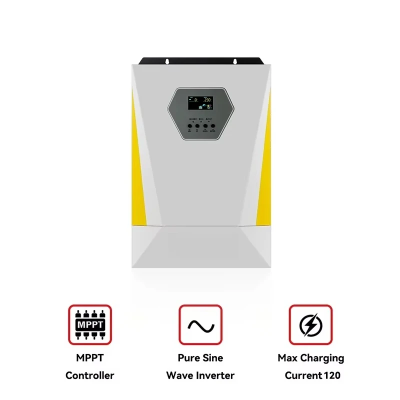 Solar Inverter Hybrid 5.5kw 6.2kw Hybrid Shunt Inverter for 48VDC 220VAC Solar System Power Supply, Up to 9 Units in Parallel