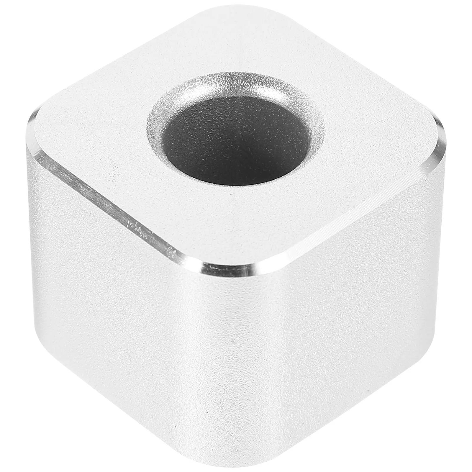 Cube Pen Holder Premium Metal Single Pen Stand For Office Home School Desktop Storage Base Quill-Pen Rest Stand
