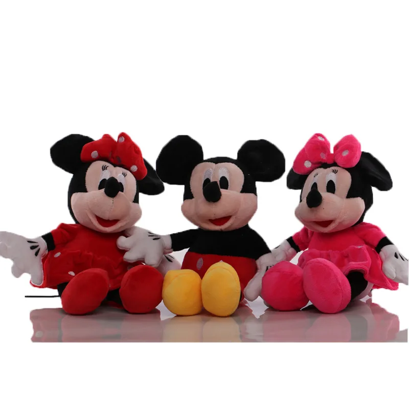 3pcs/lot Disney Mickey Mouse & Minnie Mouse Plush Toys Cute Soft Stuffed Dolls Animal Pillow For Kids Gift