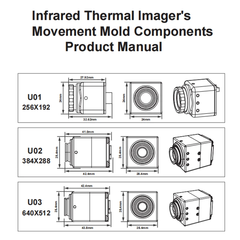 FPV High Resolution Thermal Imager 12μm 256*192/384*288/640*512 CVBS Camera FPV Thermal Imaging Camera Module for drone